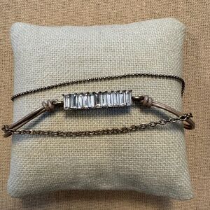 Leather and Baguette Bracelet